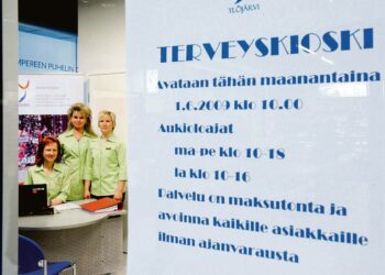 Sitran kuntaohjelmaan kuuluva terveyskioski Ylöjärvellä. Mallia siihen on haettu Yhdysvalloista.