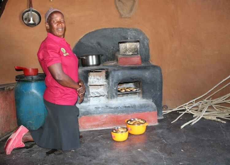 Sinikiwe Ngwenya esittelee ylpeänä energiaa säästävää liettään.