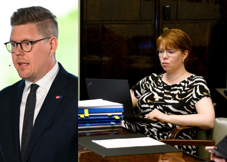 SDP:n puheenjohtaja Antti Lindtman ja vasemmistoliiton kansanedustaja Anna Kontula.