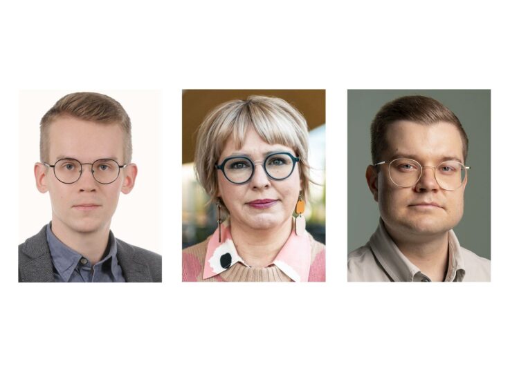 Ilkka Kärrylä, Aino-Kaisa Pekonen ja Robert Sundman.