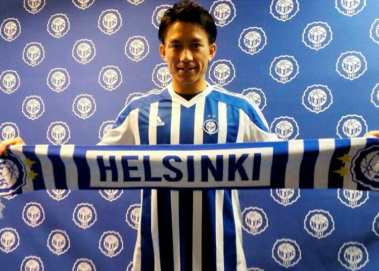 Japanilainen Atomu Tanaka pelaa HJK:ssa.