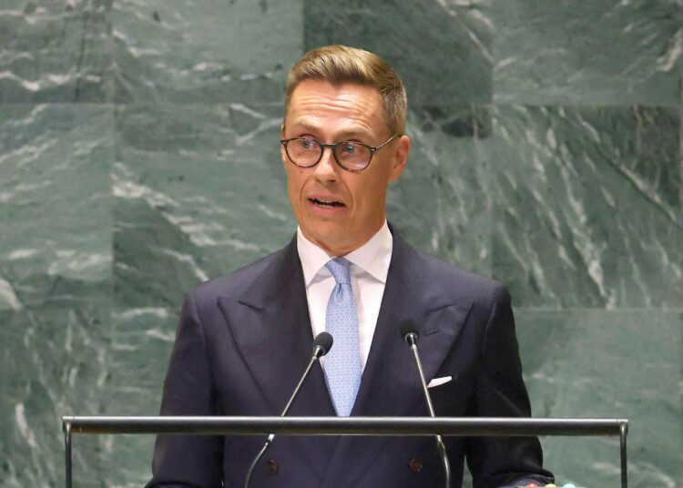 Tasavallan presidentti Alexander Stubb puhui YK:n yleiskokouksessa 25. syyskuuta.